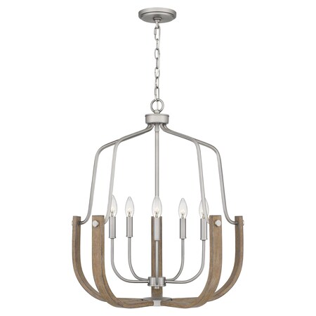 Quoizel Challis 5-Light Antique Nickel Chandelier CIS5025AN